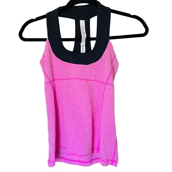 Lululemon Pink Scoop Neck Barbiecore Tank Top Cami (Size 4) (Small) - Picture 7 of 9